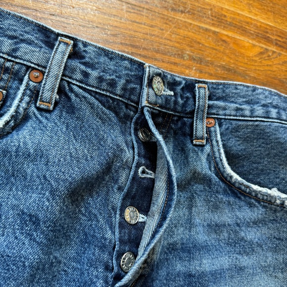 Agolde Parker Cut Off Shorts In Rock Steady Size 29 - Picture 7 of 8